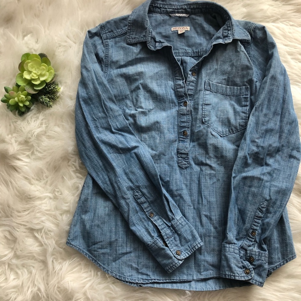 Small Merona Jean/Denim shirt